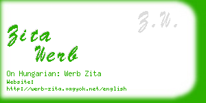 zita werb business card
